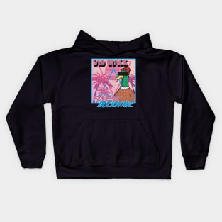 Vaporwave Aesthetic 80s Retrowave Vintage Retro Duck Funny Kids Hoodie